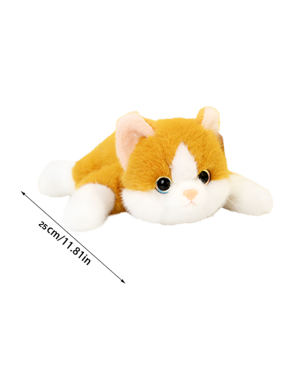 Realistic Kitten Plush Toy – Cute Lying Cat Soft Stuffed Animal ST15158.