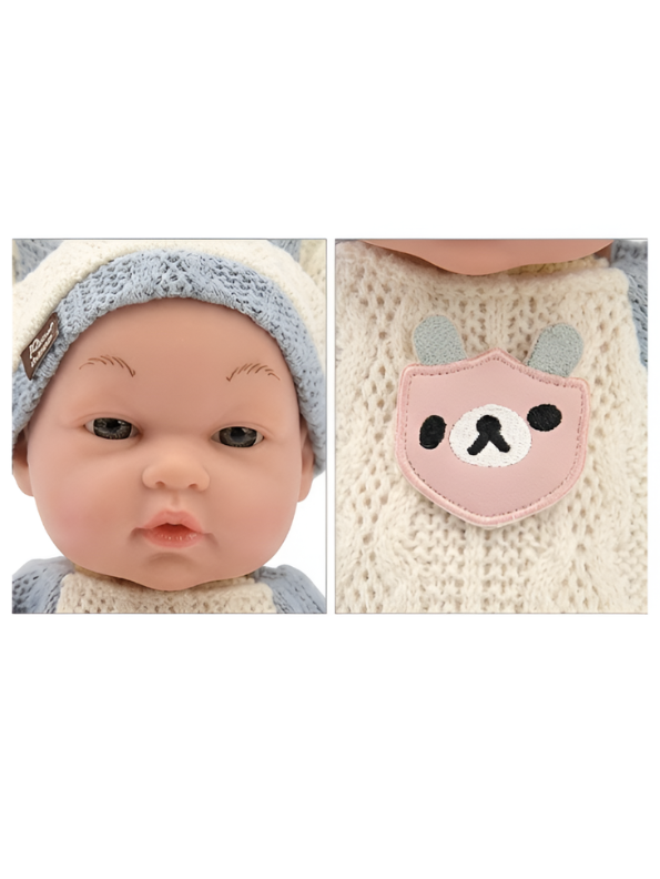 Realistic Reborn Baby Doll with Knit Bear Outfit & Hat LMI13287.