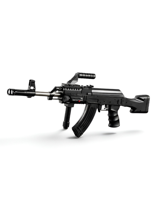 Realistic Tactical Military Machine Gun Toy for Kids – AK-Style Combat Assault Rifle with Carry Handle, Grip & Bipod LMI16870