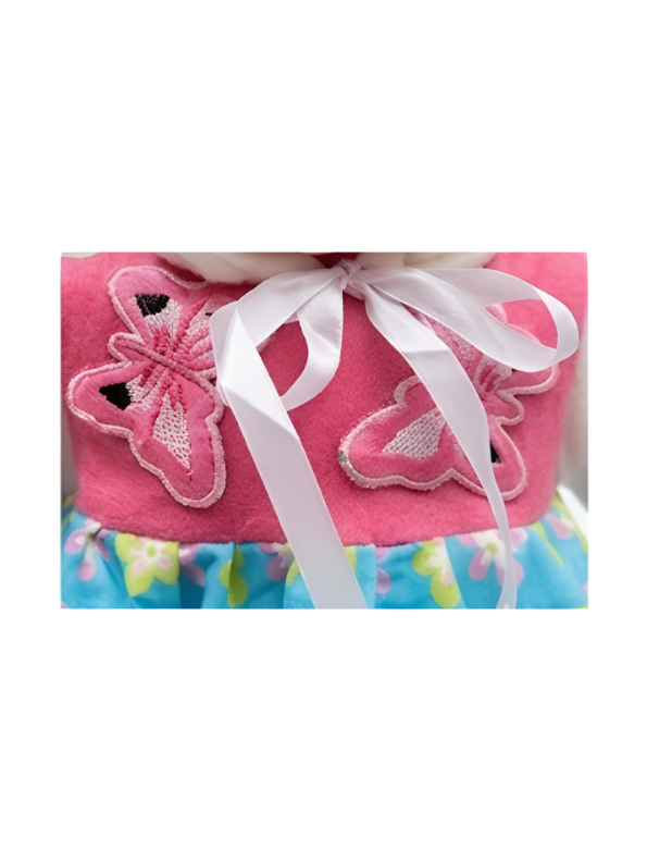 Reborn Baby Girl Doll with Pink Bunny Outfit & Floral Spring Dress TV4365.