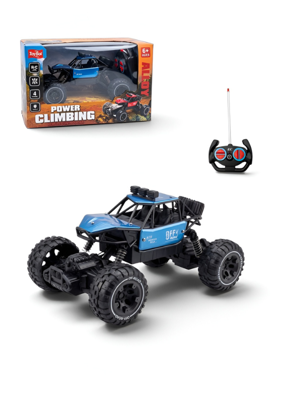 Rechargeable 4WD RC Rock Crawler – Off-Road Remote Control Alloy Power Climbing Car Toy