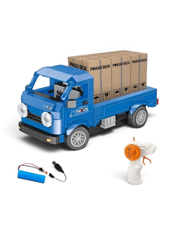 Remote Control Cargo Truck Building Blocks – Brick Vehicle Construction MD350