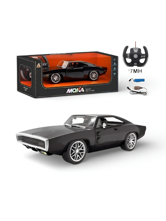Remote Control Dodge Car Toy – Remote Control Car with Opening Doors, LED Lights, Rechargeable Battery, Full Function Racing Car MD1426.