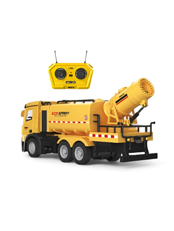 Remote Control Eco Spray Cleaning Truck – 2.4GHz RC City Sanitation Vehicle with Lights & Water Mist Spray TV5679.