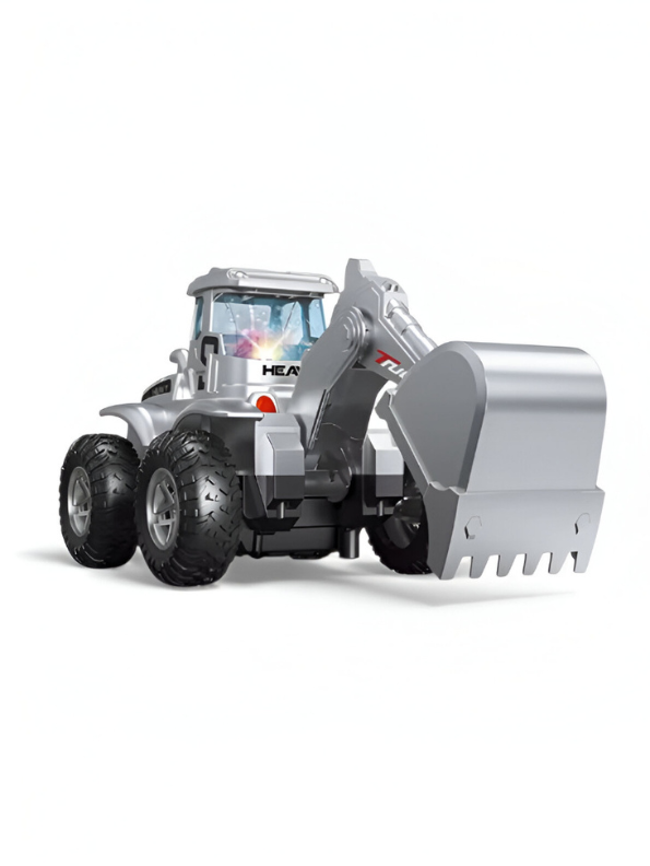Remote Control Excavator Toy – Grey RC Construction Loader Truck for Kids LMI15828.
