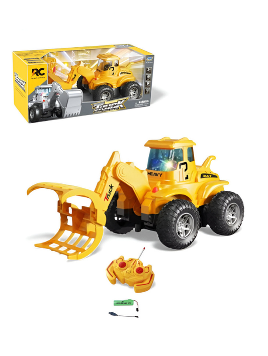 Remote Control Excavator Toy – Yellow RC Construction Loader Truck for Kids LMI15828.