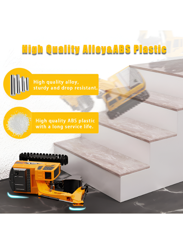RC Excavator Toy – Remote Control Construction Digger Truck with Acrylic Display Case MD541