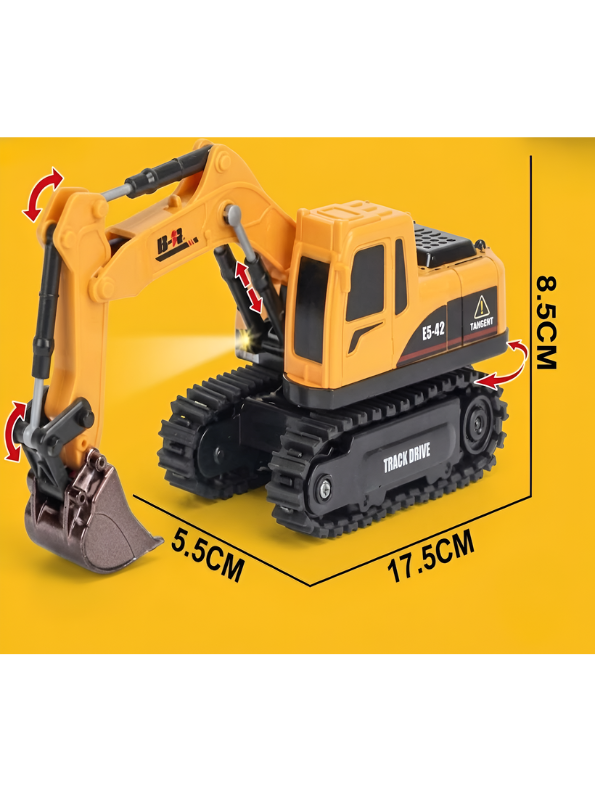RC Excavator Toy – Remote Control Construction Digger Truck with Acrylic Display Case MD541