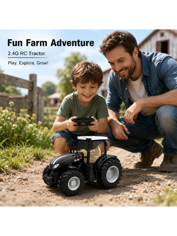 Remote Control Farm Tractor Truck – Alloy Construction Vehicle MD621