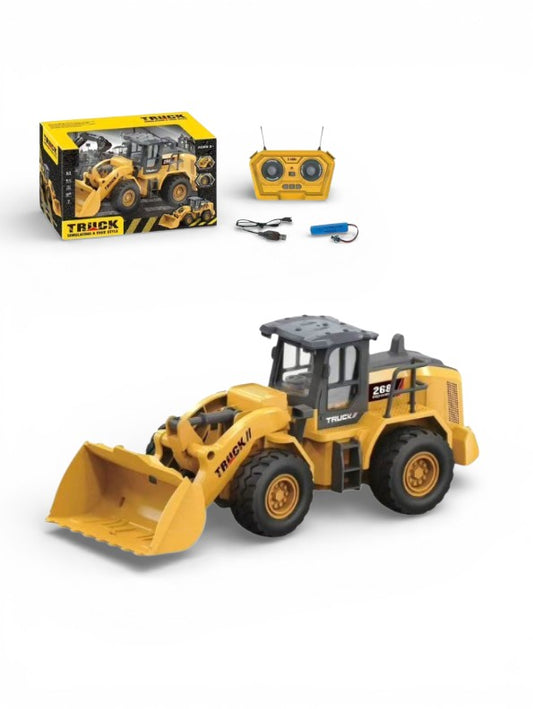 Remote Control Front Loader Truck 1:18 Scale – 2.4GHz RC Construction Toy with Movable Arm, Realistic Engineering Vehicle NX15376.