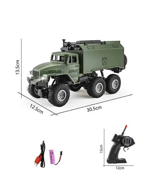 Remote Control Military Truck - Off Road Army Cargo Vehicle NX16606.