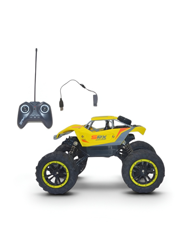 Remote Control Monster Truck – High-Speed Off-Road Rock Crawler Toy Yellow LMI15092.