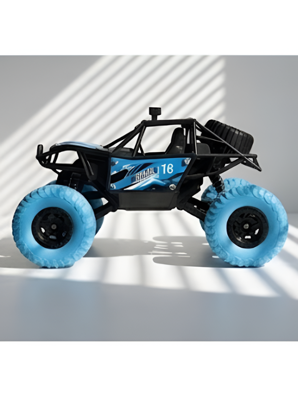 Remote Control Off-Road Monster Truck Toy All-Terrain Tires (Blue)