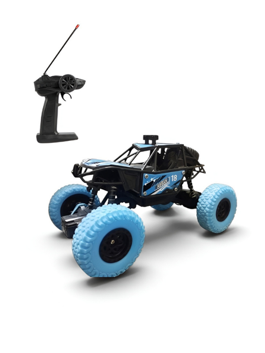 Remote Control Off-Road Monster Truck Toy All-Terrain Tires (Blue)