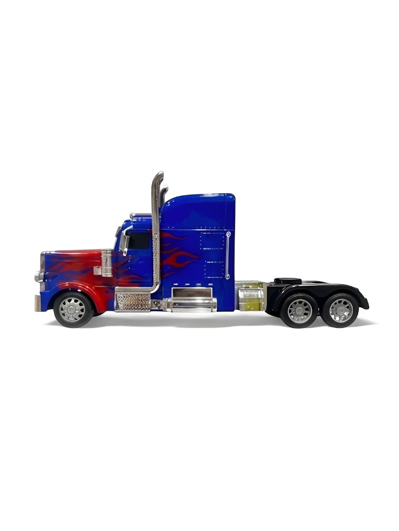 Remote Control Optimus Prime Style Truck Blue & Red Flame Semi-Truck Toy TV5933.