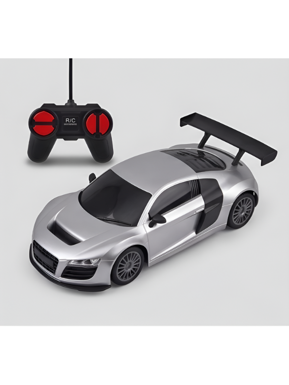 Remote Control RC Racing Sportscar Toy - Grey High-Speed Race Car for Kids LMI9838