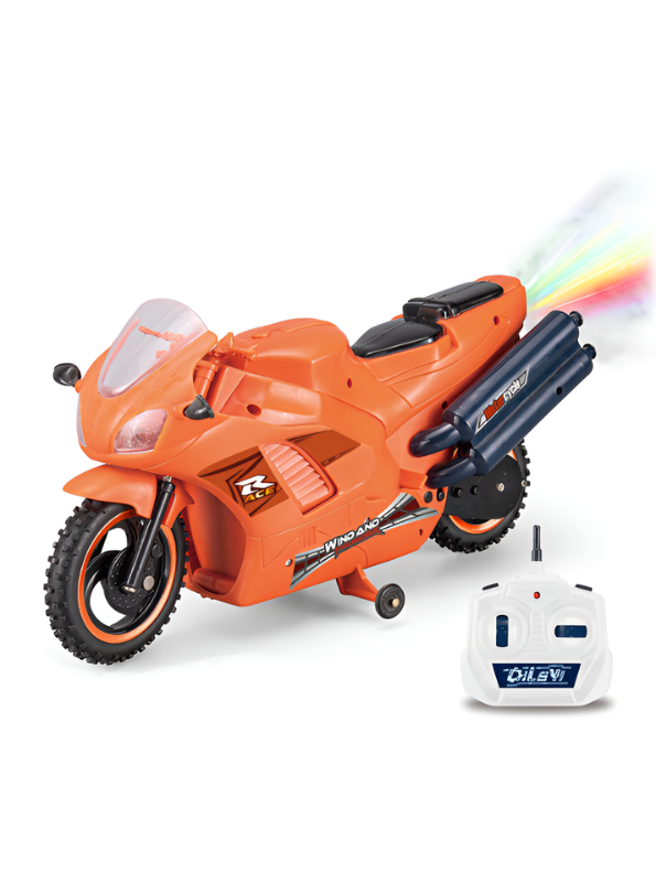 Remote Control RC Sports Bike – High Speed Racing Motorcycle with Mist Smoke Spray, LED Lights & 360° Stunt Rotation TV2272.
