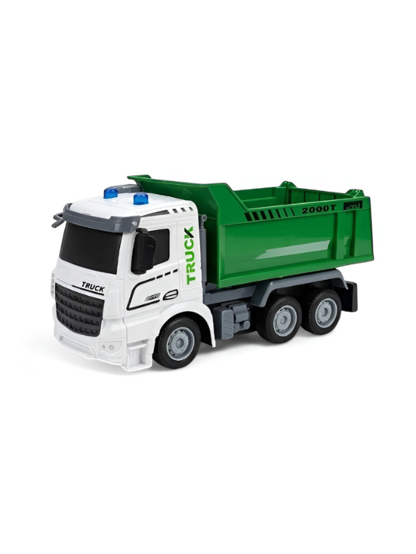 Remote Control Sanitation Construction Truck Toy – 4CH RC Dump Truck with Lights, 2000T Heavy Model Vehicle TV5062.