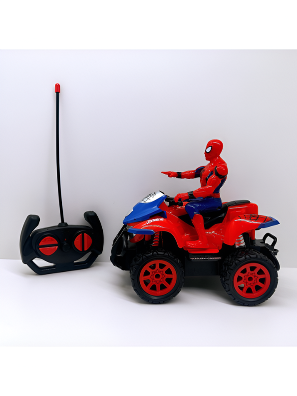 Remote Control Spider-Man ATV Quad Bike Toy for Kids – 1:10 Scale RC Superhero Racing Car with Wireless Remote, Avengers Themed Off-Road Toy Vehicle for Boys and Girls TV4669.