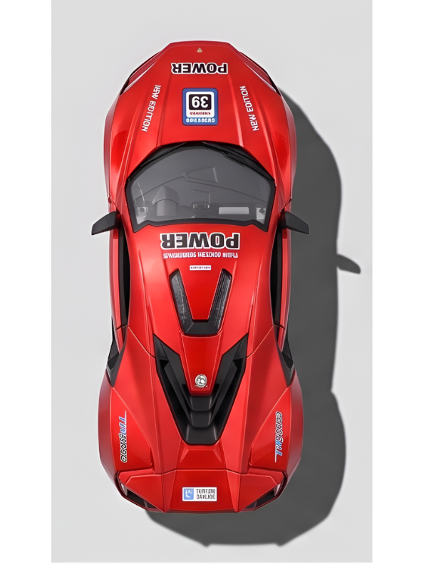 Remote Control Sport Car – Rechargeable Red Racing Toy Car with Remote Controller, Batteries, and AC Charger – High-Speed RC Car Toy for Kids and Collectors LMI8905