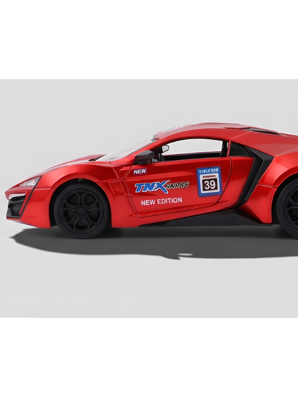 Remote Control Sport Car – Rechargeable Red Racing Toy Car with Remote Controller, Batteries, and AC Charger – High-Speed RC Car Toy for Kids and Collectors LMI8905