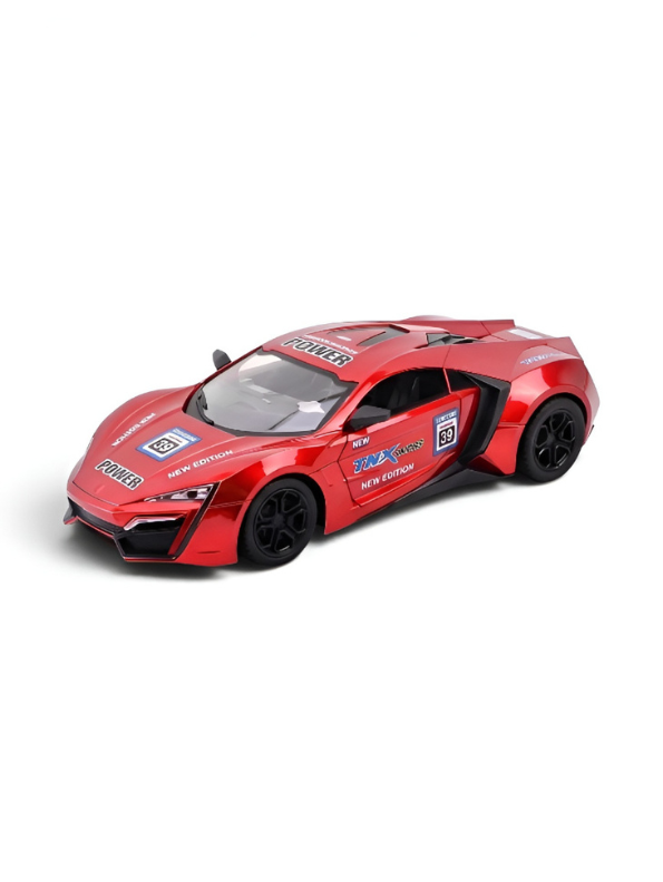 Remote Control Sport Car – Rechargeable Red Racing Toy Car with Remote Controller, Batteries, and AC Charger – High-Speed RC Car Toy for Kids and Collectors LMI8905