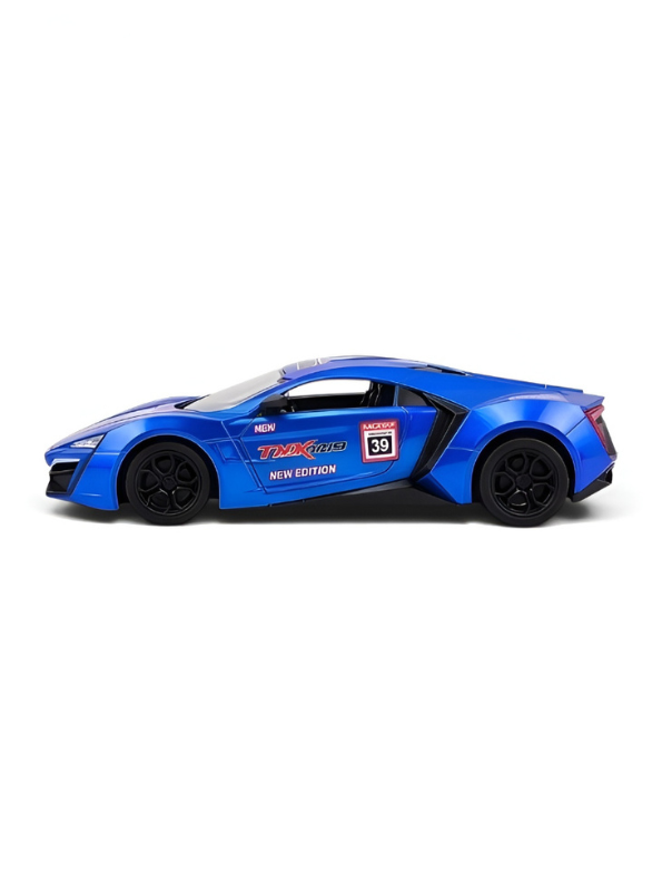 Remote Control Sport Car – Rechargeable Blue Racing Toy Car with Remote Controller, Batteries, and AC Charger – High-Speed RC Car Toy for Kids and Collectors LMI8905