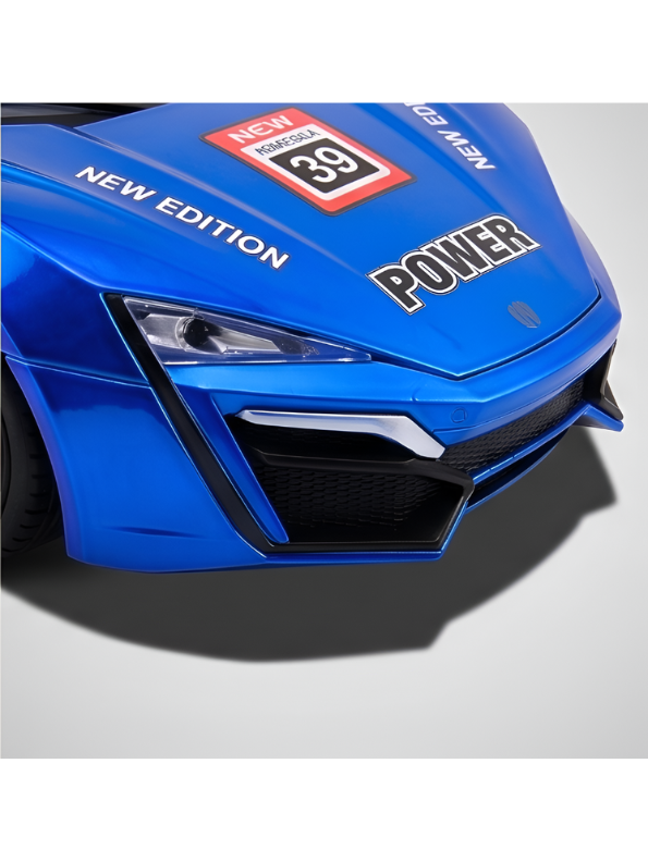 Remote Control Sport Car – Rechargeable Blue Racing Toy Car with Remote Controller, Batteries, and AC Charger – High-Speed RC Car Toy for Kids and Collectors LMI8905