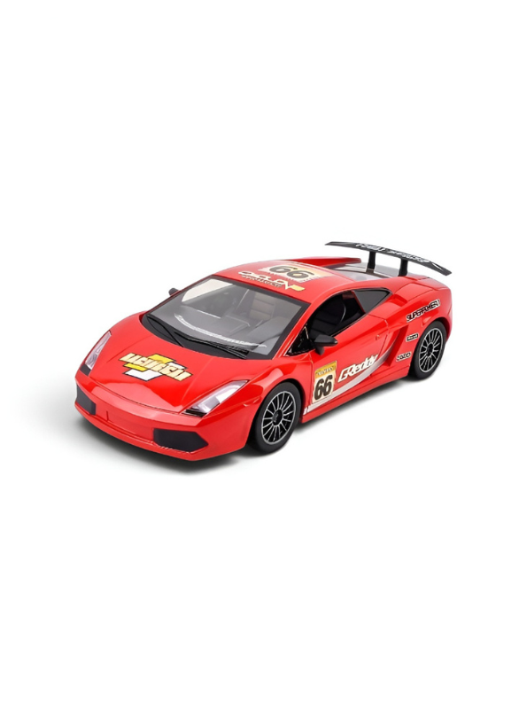 Remote Control Sport Car – Rechargeable Red Racing Toy Car with Remote Controller, Batteries, and AC Charger – High-Speed RC Car Toy for Kids and Collectors LMI8905