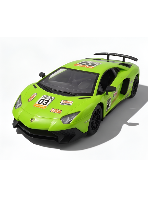 Remote Control Sport Car – Rechargeable Lime Green Racing Toy Car with Remote Controller, Batteries, and AC Charger – High-Speed RC Car Toy for Kids and Collectors LMI8905