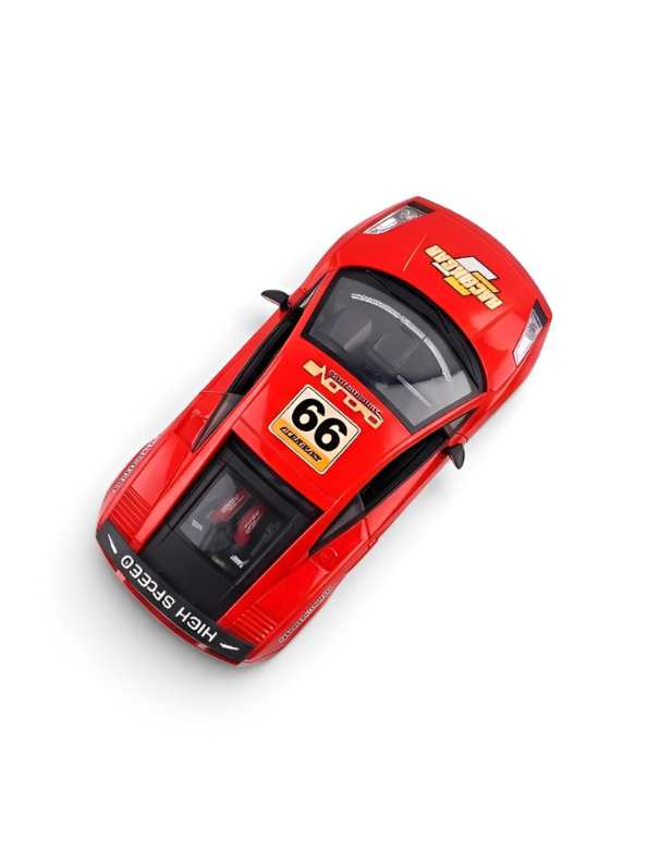 Remote Control Sport Car – Rechargeable Red Racing Toy Car with Remote Controller, Batteries, and AC Charger – High-Speed RC Car Toy for Kids and Collectors LMI8905