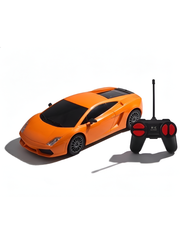 Remote Control Sports Car Toy Orange RC Racing Car Vehicle with Remote Controller for Kids LMI9838