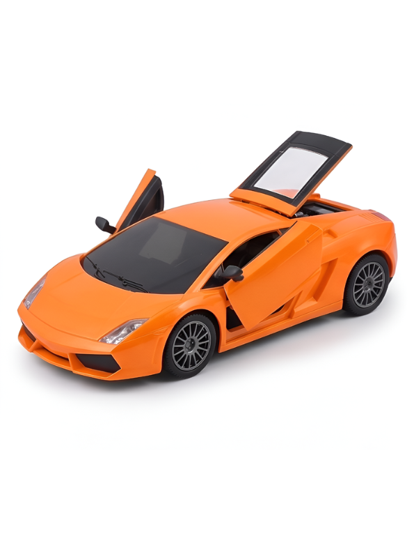 Remote Control Sports Car Toy Orange RC Racing Car Vehicle with Remote Controller for Kids LMI9838
