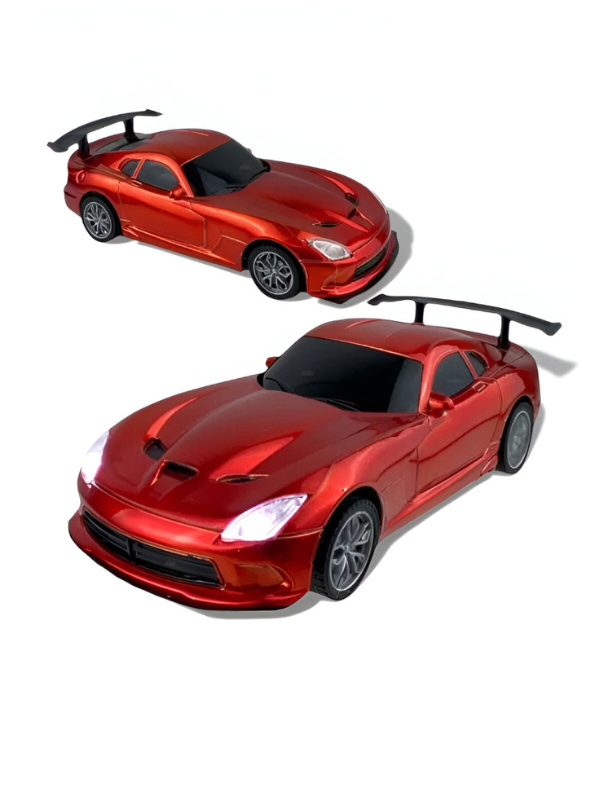Remote Control Super Sport Racing Car with Steering Wheel Controller – High-Speed RC Toy in Metallic Finish for Kids & Adults MD2244