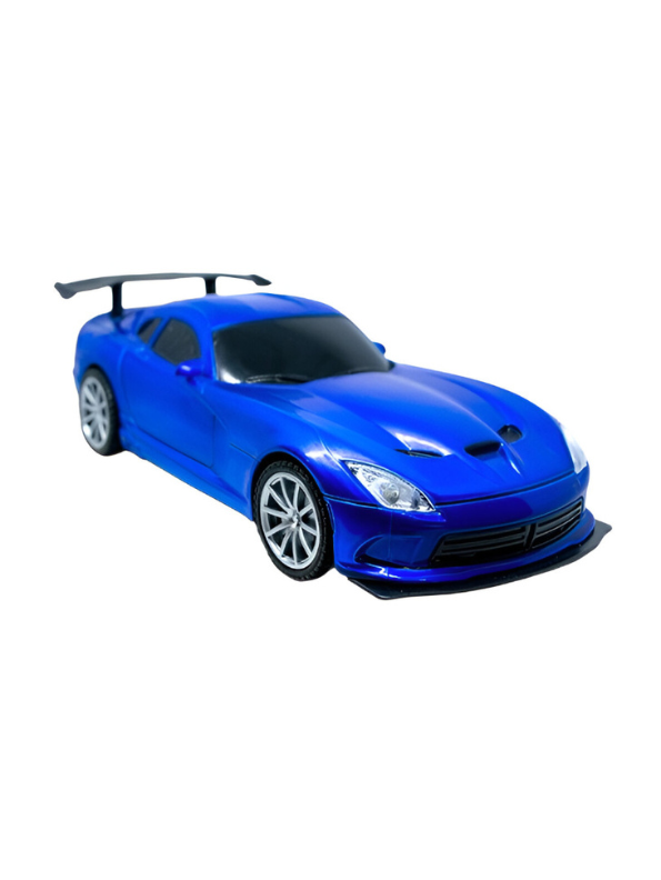 Remote Control Super Sport Racing Car with Steering Wheel Controller – High-Speed RC Toy in Metallic Blue Finish for Kids & Adults MD2244