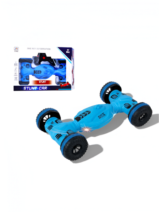 Remote Control Stunt Car – 360° Rotating 4WD RC Car with Dual-Side Racing & USB Charging for Kids Blue LMI14215.