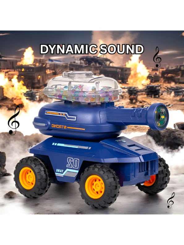 Remote Control Tank Toy – Water Bullet Shooting RC Tank with LED Lights TV4873.