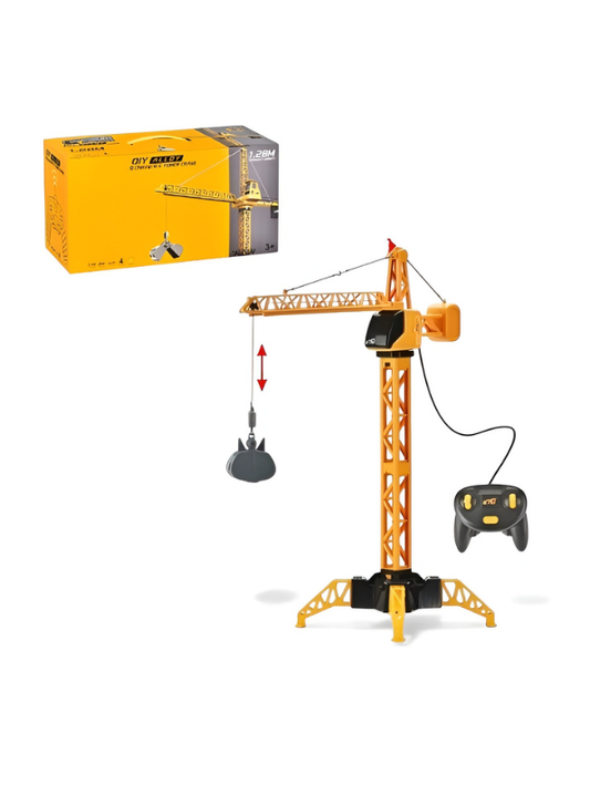 Remote Control Tower Crane – 4-Channel Wire-Controlled with 360° Rotation MD3498.