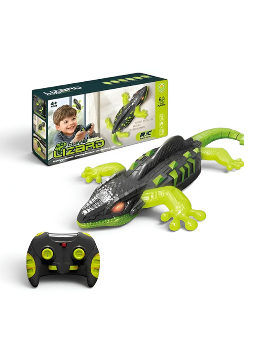 Remote Control Wall Climbing Lizard Toy - Rechargeable RC Wall Crawler Gecko with LED Lights & Fluorescent Glow, 2.4GHz Electric Anti-Gravity Toys for Boys and Girls Ages 4+ TV7316