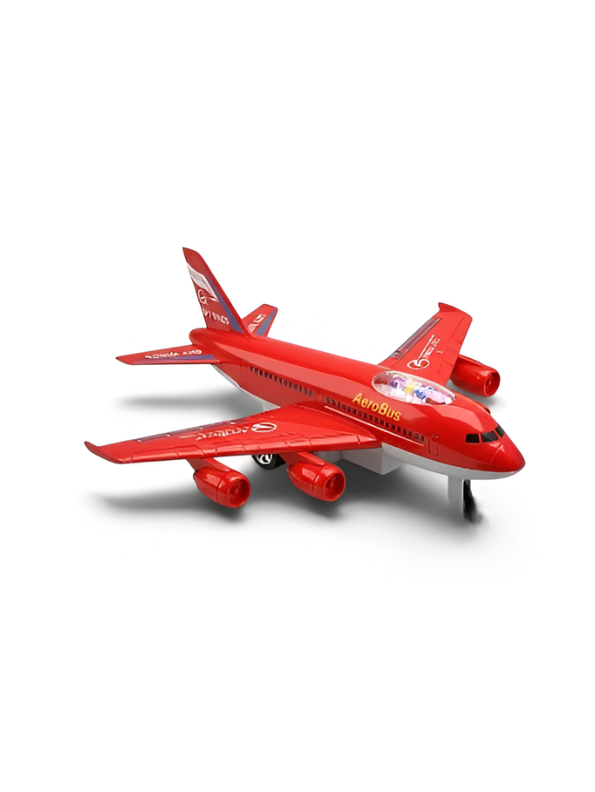 Remote Control Red Passenger Airplane – Toy Jet with LED Lights and Music TV227 .