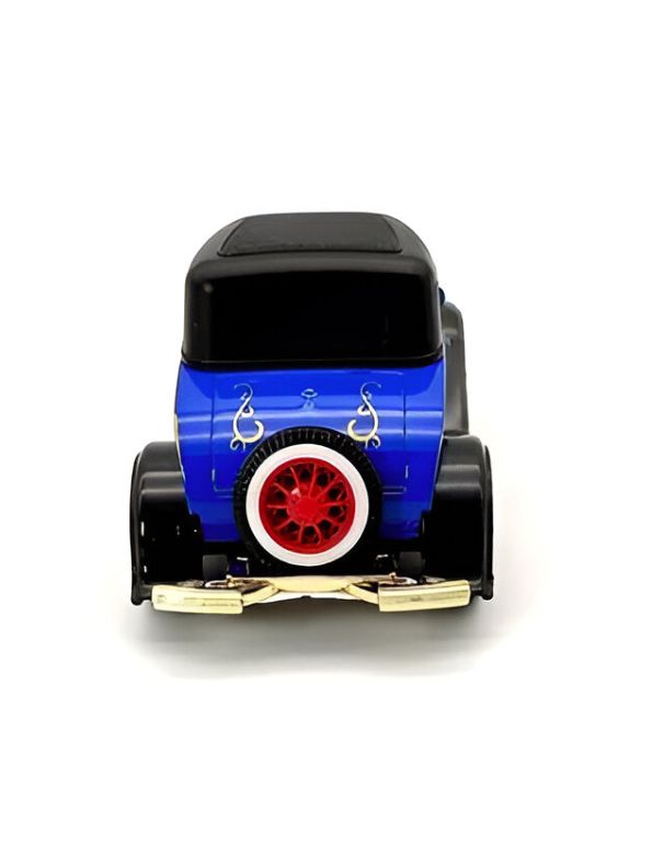 Blue - Retro Style Alloy Metal Classic Car Toy – Openable Doors | Vintage Die-Cast Collectible Model for Kids & Adults Scale 1:32.
