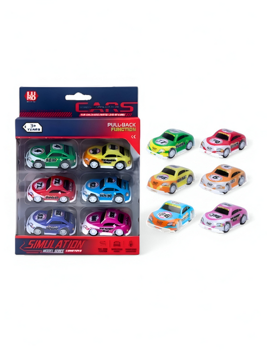 RevRacers – 6-Pack Mini Racing Cars for Kids, Boys & Girls LMI15122.