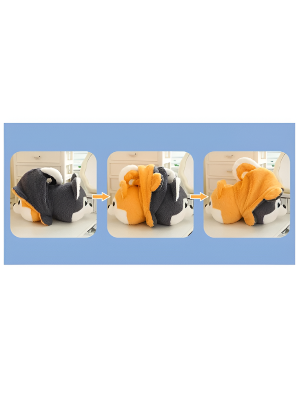 Reversible Dog Plushie – 2-in-1 Shiba Inu & Husky Soft Toy ST15161.