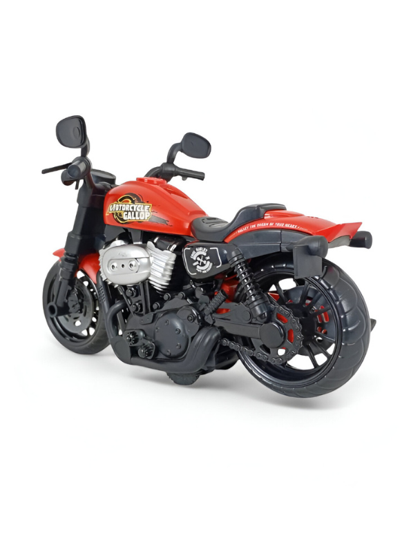 RoadRider - Diecast Motorcycle Toy with Pull Back Action, Lights & Sound Scale 1:10 - LMI15135.