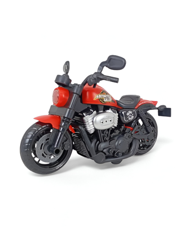 RoadRider - Diecast Motorcycle Toy with Pull Back Action, Lights & Sound Scale 1:10 - LMI15135.