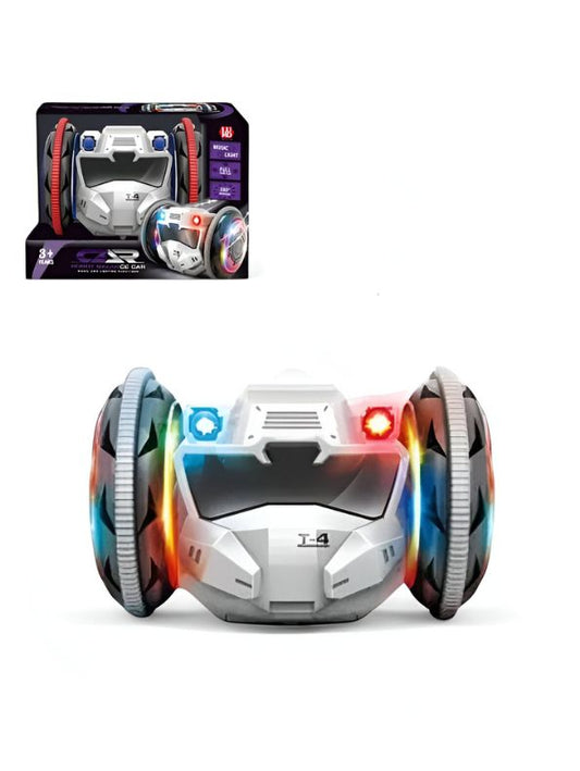 RoboMax 360° Balance Car – Electric Battery Operated Robot Toy with Flashing Lights, Music, Rolling Action & 360° Rotation for Kids LMI14913.