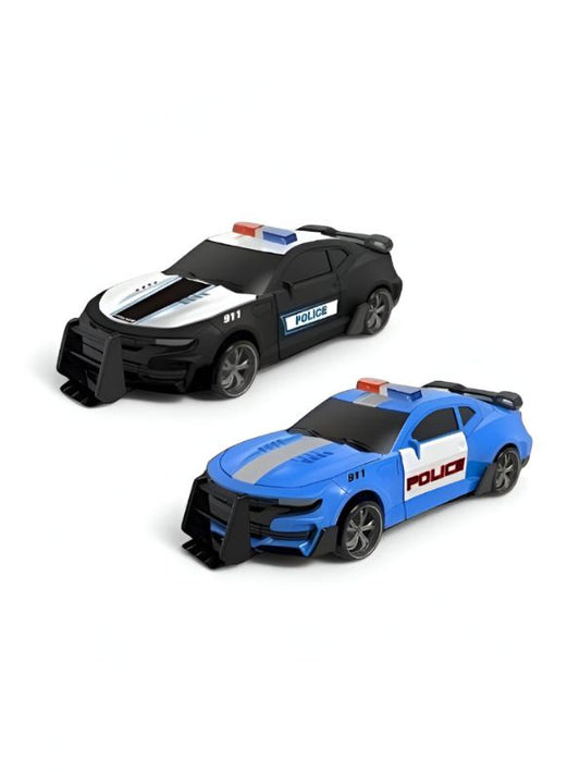 RoboPatrol – Pack of 2 Police Transformer Cars for Kids | Pull-Back Action & Shape-Shifting Fun Vehicle Toy Set LMI15101.