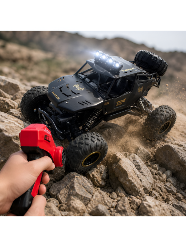 Rock Crawler 1:12 Alloy RC – Black 4WD Off-Road Remote Control Climbing Car MD679