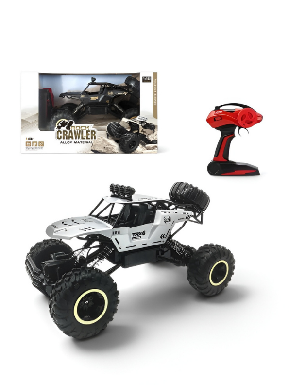 Rock Crawler 1:12 Alloy RC – Grey 4WD Off-Road Remote Control Climbing Car MD679