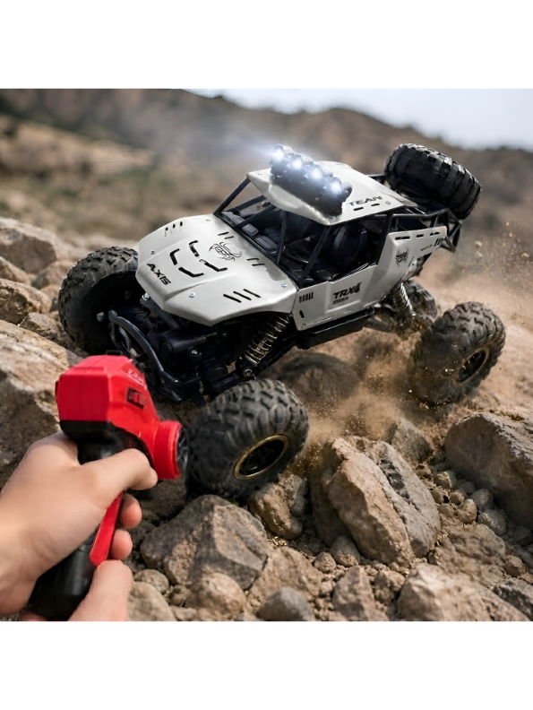 Rock Crawler 1:12 Alloy RC – Grey 4WD Off-Road Remote Control Climbing Car MD679